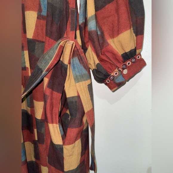 Umber & Ochre Devi Peasant Dress in Blocks NWOT - Picture 3 of 14